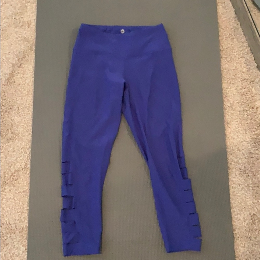 Royal Blue Leggings with calf detailing